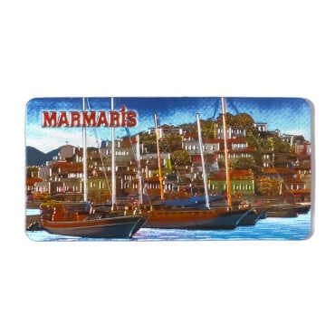 Marmaris Themed Metallic Refrigerator Magnet 50x100 mm - 5