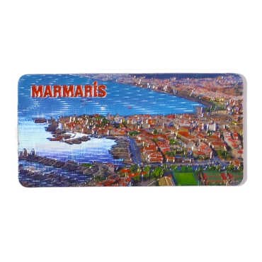 Marmaris Themed Metallic Refrigerator Magnet 50x100 mm - 6
