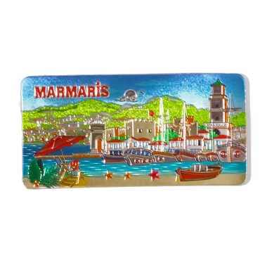 Marmaris Themed Metallic Refrigerator Magnet 50x100 mm - 7
