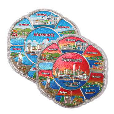 Marmaris Themed Metallic Refrigerator Magnet 70mm - 2