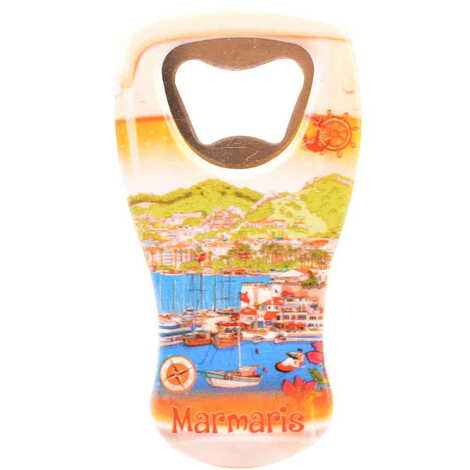 Toptan Marmaris Temalı Myros Bira Bardağı Açacak Magnet 52x97 mm - 6