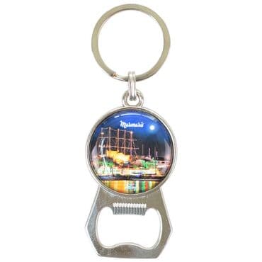 Wholesale Marmaris Themed Myros Metal Bottle Opener Keychain 35x120 mm
