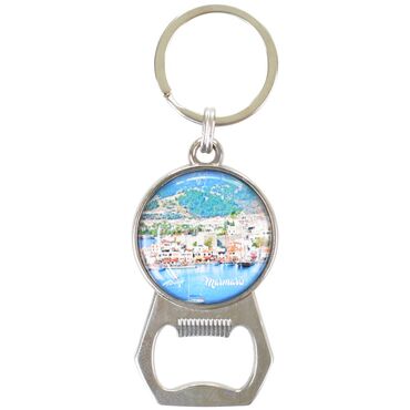 Wholesale Marmaris Themed Myros Metal Bottle Opener Keychain 35x120 mm - 5