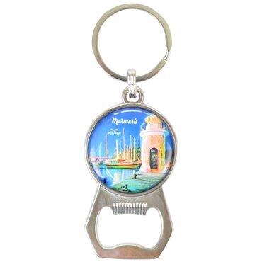 Wholesale Marmaris Themed Myros Metal Bottle Opener Keychain 35x120 mm - 6