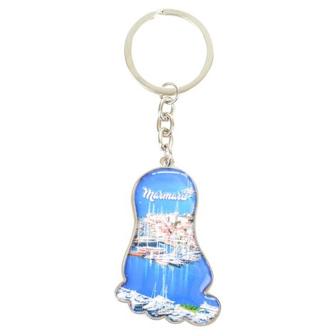 Toptan Marmaris Temalı Metal Ayak Anahtarlik - 4