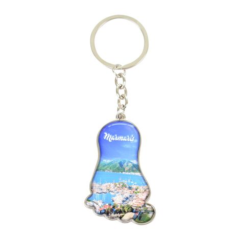 Toptan Marmaris Temalı Metal Ayak Anahtarlik - 5
