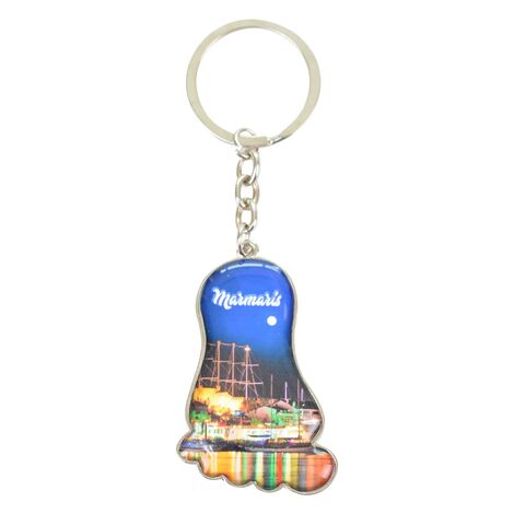 Toptan Marmaris Temalı Metal Ayak Anahtarlik - 7