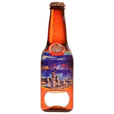 Marmaris Themed Beer Bottle Shaped Metal Magnetic Bottle Opener 130x39 mm - 5