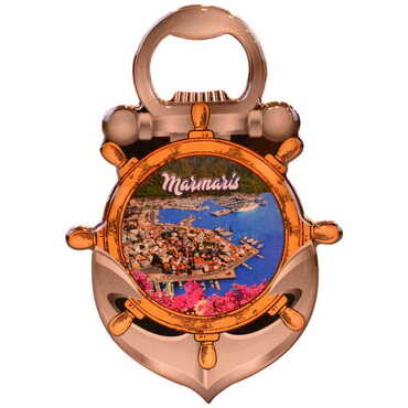 Toptan Marmaris Temalı Myros Metal Çapa Açacak Magnet 105x72 mm - 9