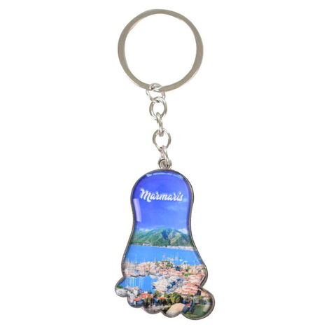 Toptan Marmaris Temalı Myros Metal Dikdörtgen Anahtarlık 32x88 mm - 5