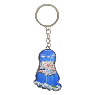 Toptan Marmaris Temalı Myros Metal Dikdörtgen Anahtarlık 32x88 mm - 8