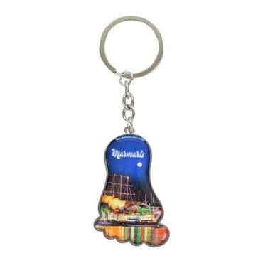 Wholesale Marmaris Themed Myros Metal Rectangle Keychain 32x88 mm - 6