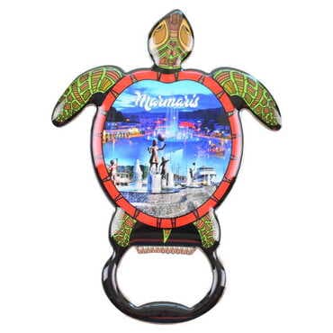 Marmaris Themed Turtle Shaped Metal Magnetic Bottle Opener 103x75 mm - 6