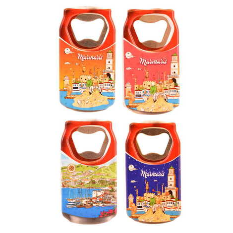 Toptan Marmaris Temalı Myros Teneke Kutu Açacak Magnet 43x80 mm - 2
