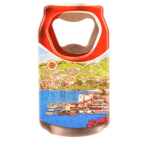 Toptan Marmaris Temalı Myros Teneke Kutu Açacak Magnet 43x80 mm - 5