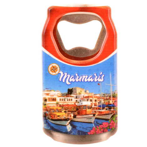 Toptan Marmaris Temalı Myros Teneke Kutu Açacak Magnet 43x80 mm - 7
