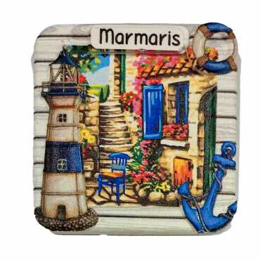 Marmaris Temalı Myros Yöresel Polyester Magnet - 10