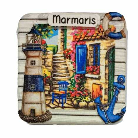 Marmaris Temalı Myros Yöresel Polyester Magnet - 10