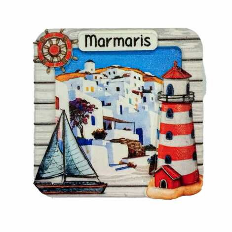 Marmaris Temalı Myros Yöresel Polyester Magnet - 15