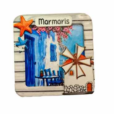 Marmaris Temalı Myros Yöresel Polyester Magnet - 14