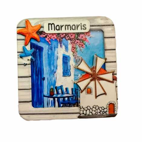 Marmaris Temalı Myros Yöresel Polyester Magnet - 14