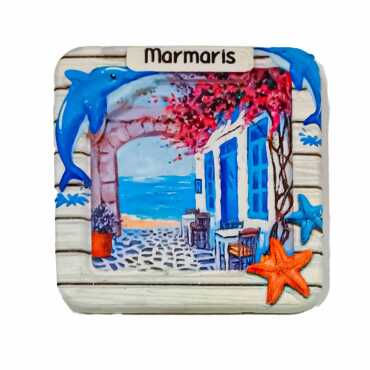 Marmaris Temalı Myros Yöresel Polyester Magnet - 13