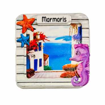 Marmaris Temalı Myros Yöresel Polyester Magnet - 12