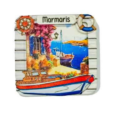 Marmaris Temalı Myros Yöresel Polyester Magnet - 11