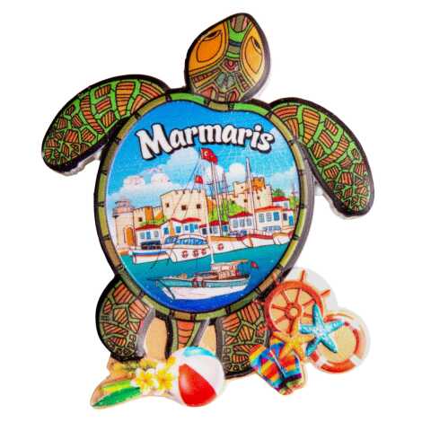 Marmaris Temalı Myros Yöresel Polyester Magnet - 6