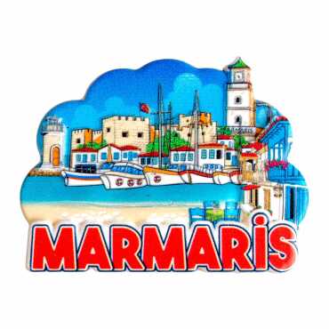 Marmaris Temalı Myros Yöresel Polyester Magnet - 3