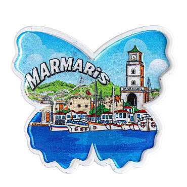 Marmaris Temalı Myros Yöresel Polyester Magnet - 19