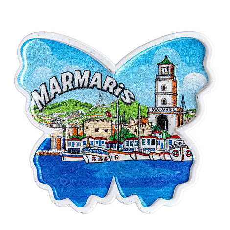 Marmaris Temalı Myros Yöresel Polyester Magnet - 19