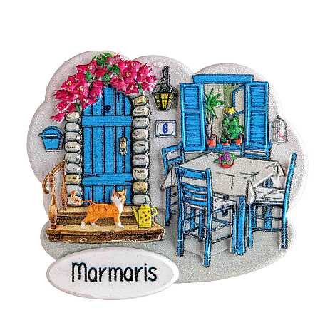 Marmaris Temalı Myros Yöresel Polyester Magnet - 21