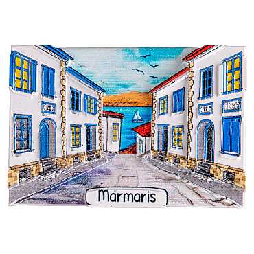 Marmaris Temalı Myros Yöresel Polyester Magnet - 24