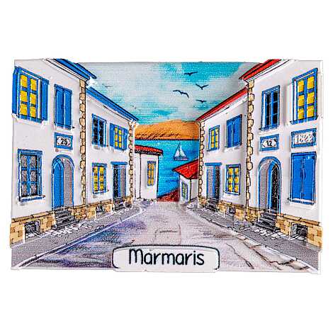 Marmaris Temalı Myros Yöresel Polyester Magnet - 24