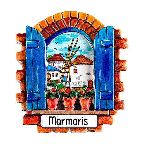 Marmaris Temalı Myros Yöresel Polyester Magnet - 25