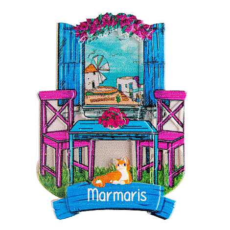 Marmaris Temalı Myros Yöresel Polyester Magnet - 27