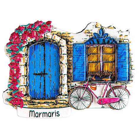Marmaris Temalı Myros Yöresel Polyester Magnet - 31