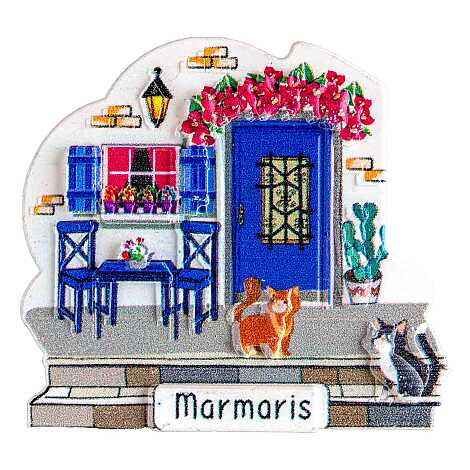 Marmaris Temalı Myros Yöresel Polyester Magnet - 32