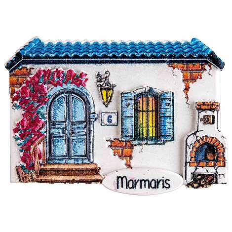Marmaris Temalı Myros Yöresel Polyester Magnet - 33