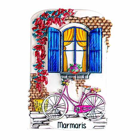 Marmaris Temalı Myros Yöresel Polyester Magnet - 35