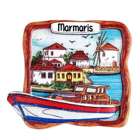 Marmaris Temalı Myros Yöresel Polyester Magnet - 42