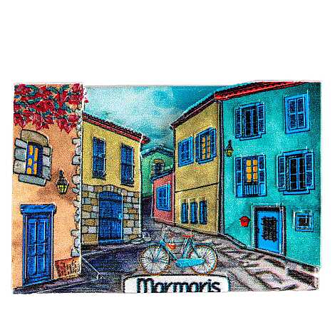 Marmaris Temalı Myros Yöresel Polyester Magnet - 43