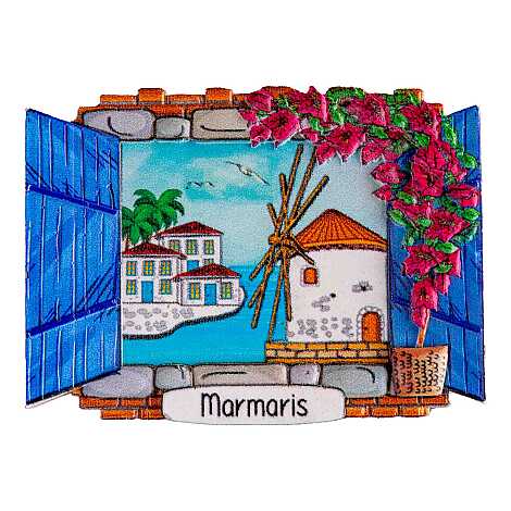 Marmaris Temalı Myros Yöresel Polyester Magnet - 44