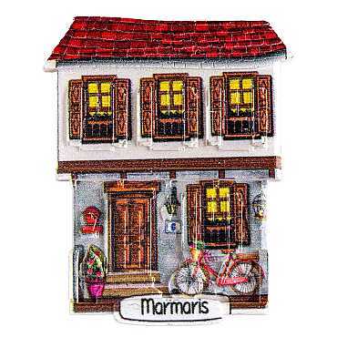 Marmaris Temalı Myros Yöresel Polyester Magnet - 48