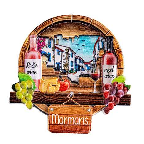 Marmaris Temalı Myros Yöresel Polyester Magnet - 45