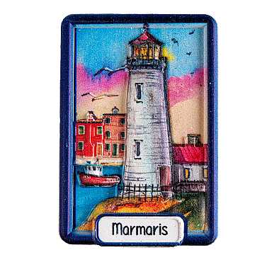 Marmaris Temalı Myros Yöresel Polyester Magnet - 54