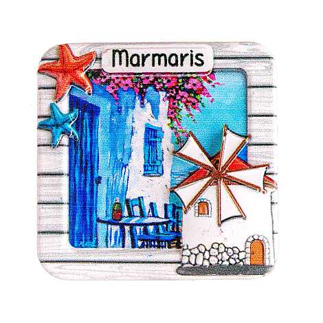Marmaris Temalı Myros Yöresel Polyester Magnet - 57