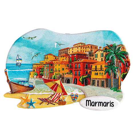 Marmaris Temalı Myros Yöresel Polyester Magnet - 58