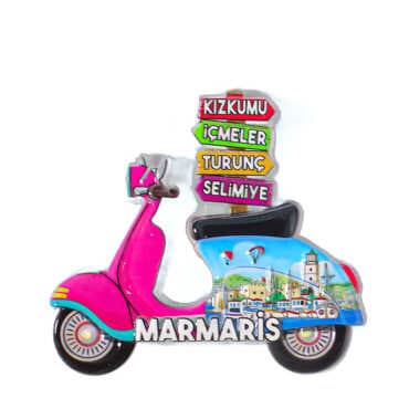Toptan Marmaris Temalı Polyester Baskılı Magnet - 7